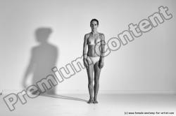 Nude Gymnastic poses Woman White Moving poses Slim long brown Dynamic poses Pinup